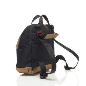 Babymel convertible changing bag , Robyn Black, convertiable view, backpack unisex nappy bag, rucksack bag baby bag 
